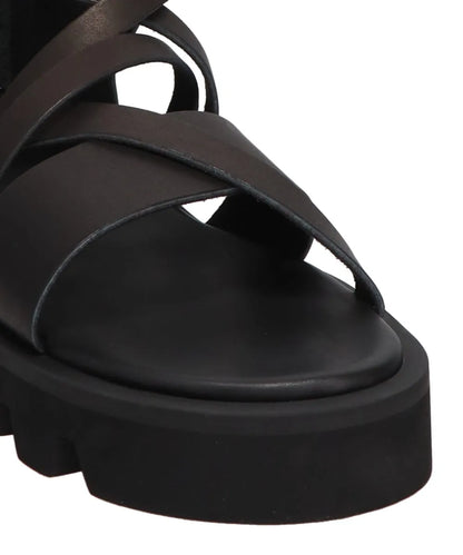 CS BACK ZIP GLADIATOR SANDALS