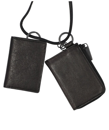 LEATHER WALLET ＆ CARD CASE EMPTY-HANDED- BLACK