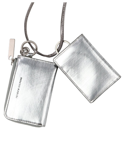 LEATHER WALLET ＆ CARD CASE EMPTY-HANDED- SCRATCH SIL