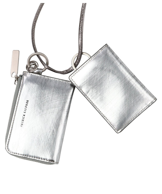 LEATHER WALLET ＆ CARD CASE EMPTY-HANDED- SCRATCH SIL