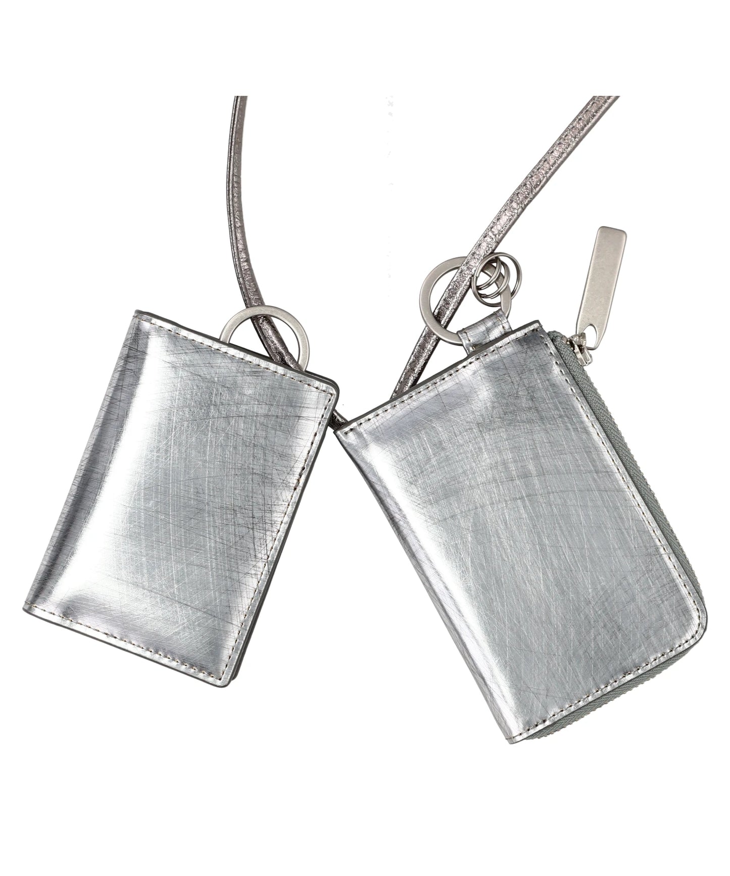 LEATHER WALLET ＆ CARD CASE EMPTY-HANDED- SCRATCH SIL