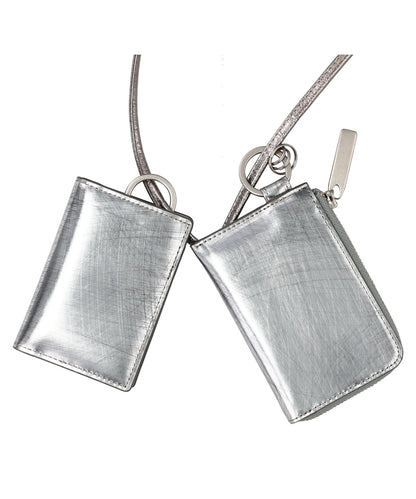 LEATHER WALLET ＆ CARD CASE EMPTY-HANDED- SCRATCH SIL