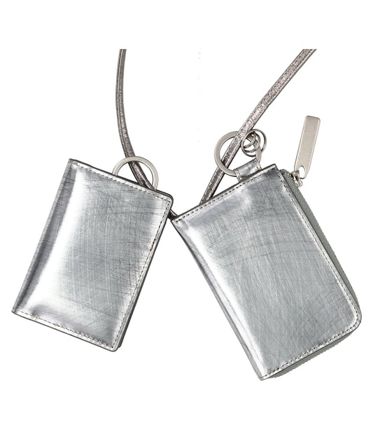 LEATHER WALLET ＆ CARD CASE EMPTY-HANDED- SCRATCH SIL