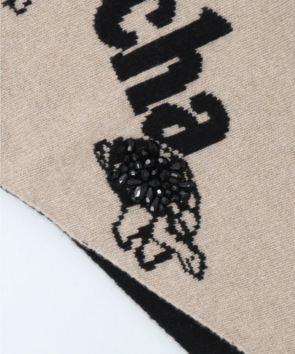 GRAPHIC LOGO KNIT NECKERCHIEF W/ EMB