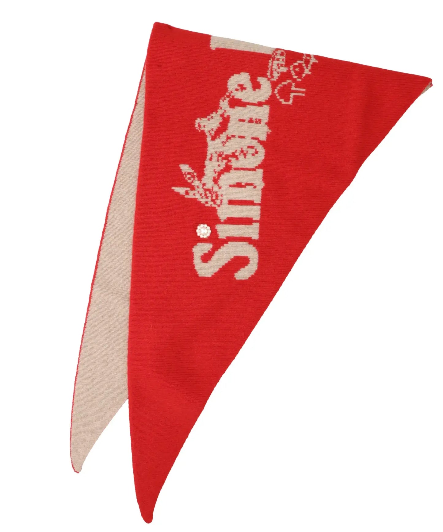 Simone Rocha GRAPHIC LOGO KNIT NECKERCHIEF W/ EMB