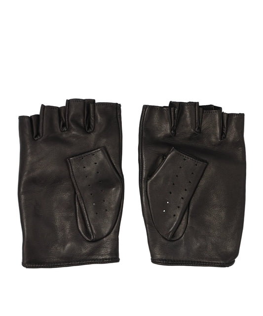 STUDDED OPEN FINGER DRIVING GLOVES