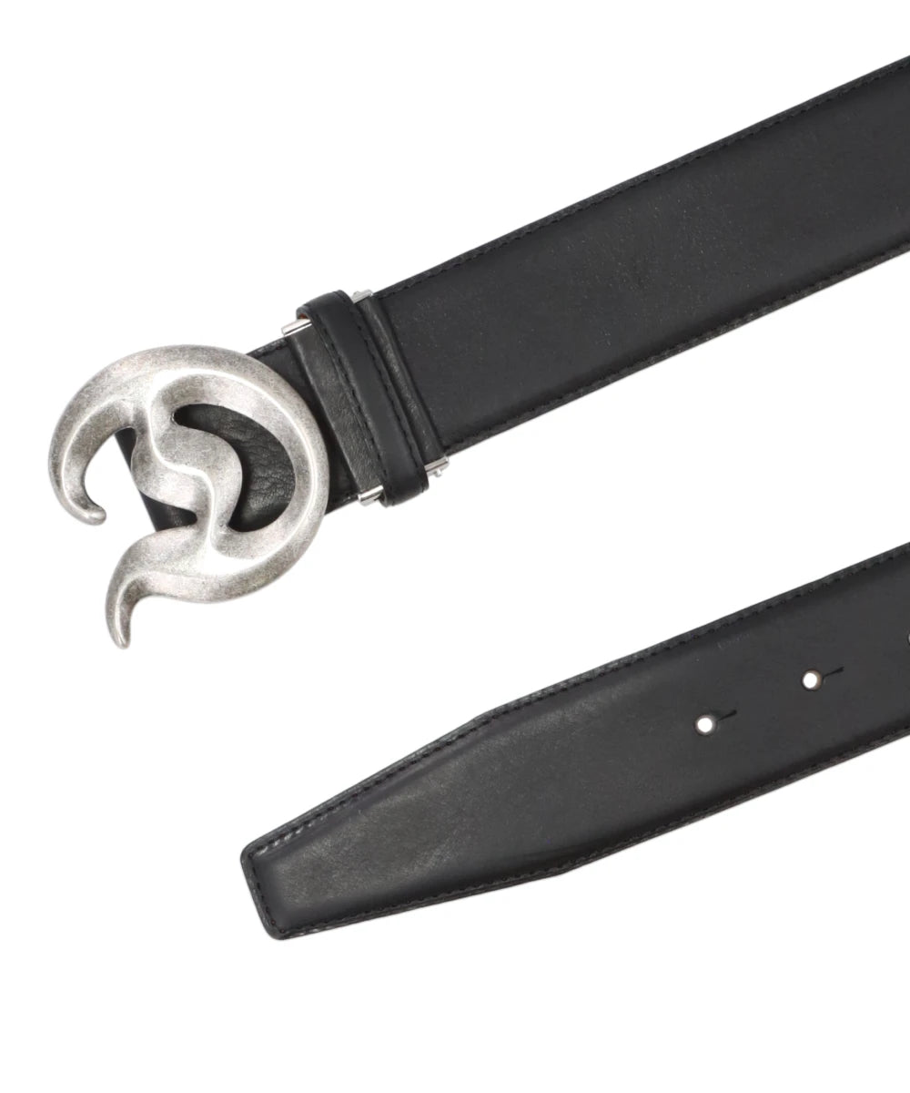 "D" BUCKLE LEATHER VELT