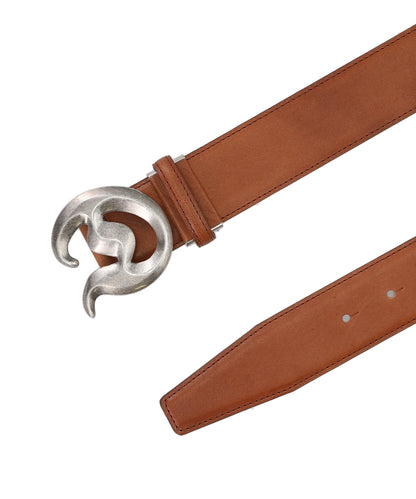 "D" BUCKLE LEATHER VELT