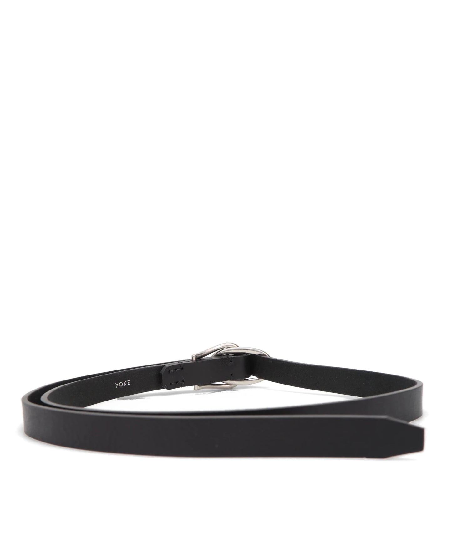 DOUBLE BUCKEL LEATHER BELT