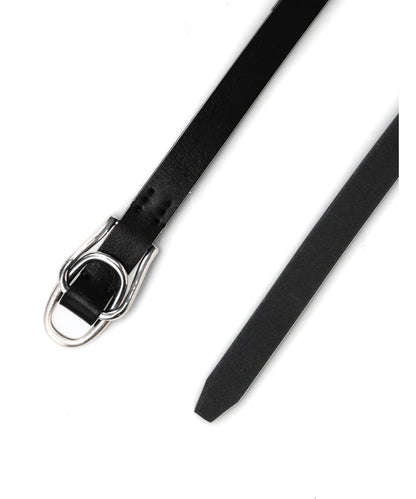 DOUBLE BUCKEL LEATHER BELT