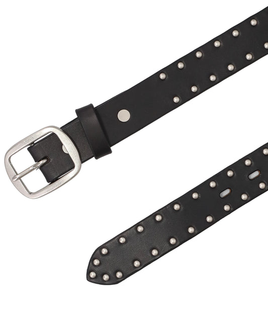 PIN BUCKLE LEATHER STUDDED BELT