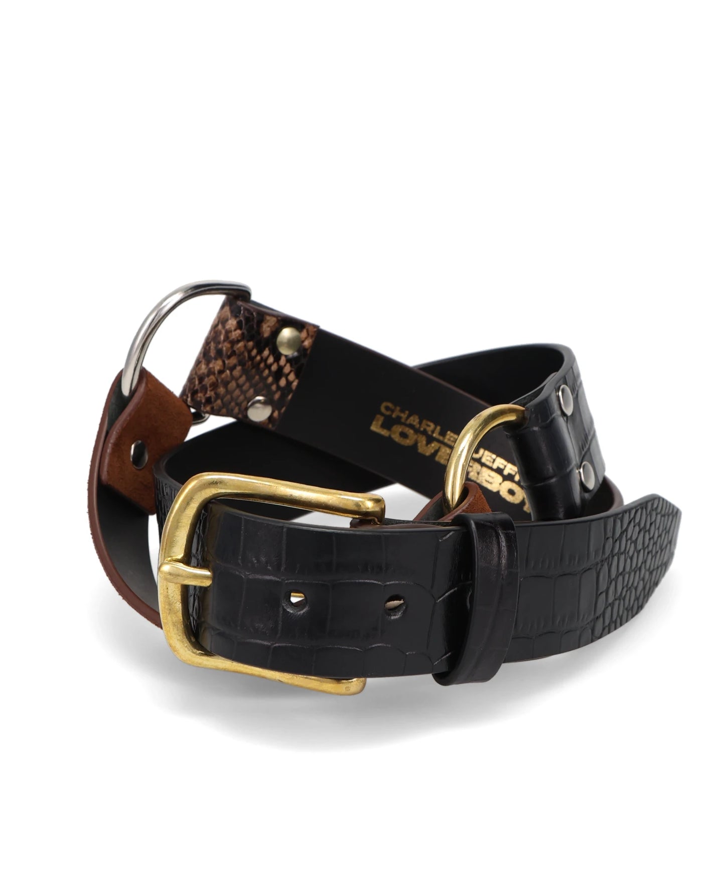Charles Jeffrey LOVERBOY COLLAGE BELT- BROWN+BLACK BRW – MIDWEST Charles Jeffrey LOVERBOY COLLAGE BELT- BROWN+BLACK BRW – MIDWEST