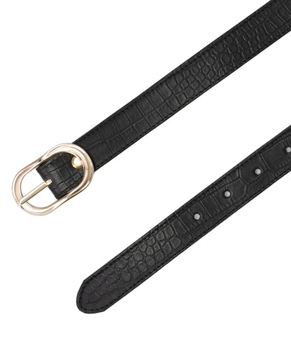 GOLD BUCKLE LEATHER BELT