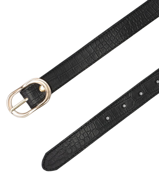GOLD BUCKLE LEATHER BELT