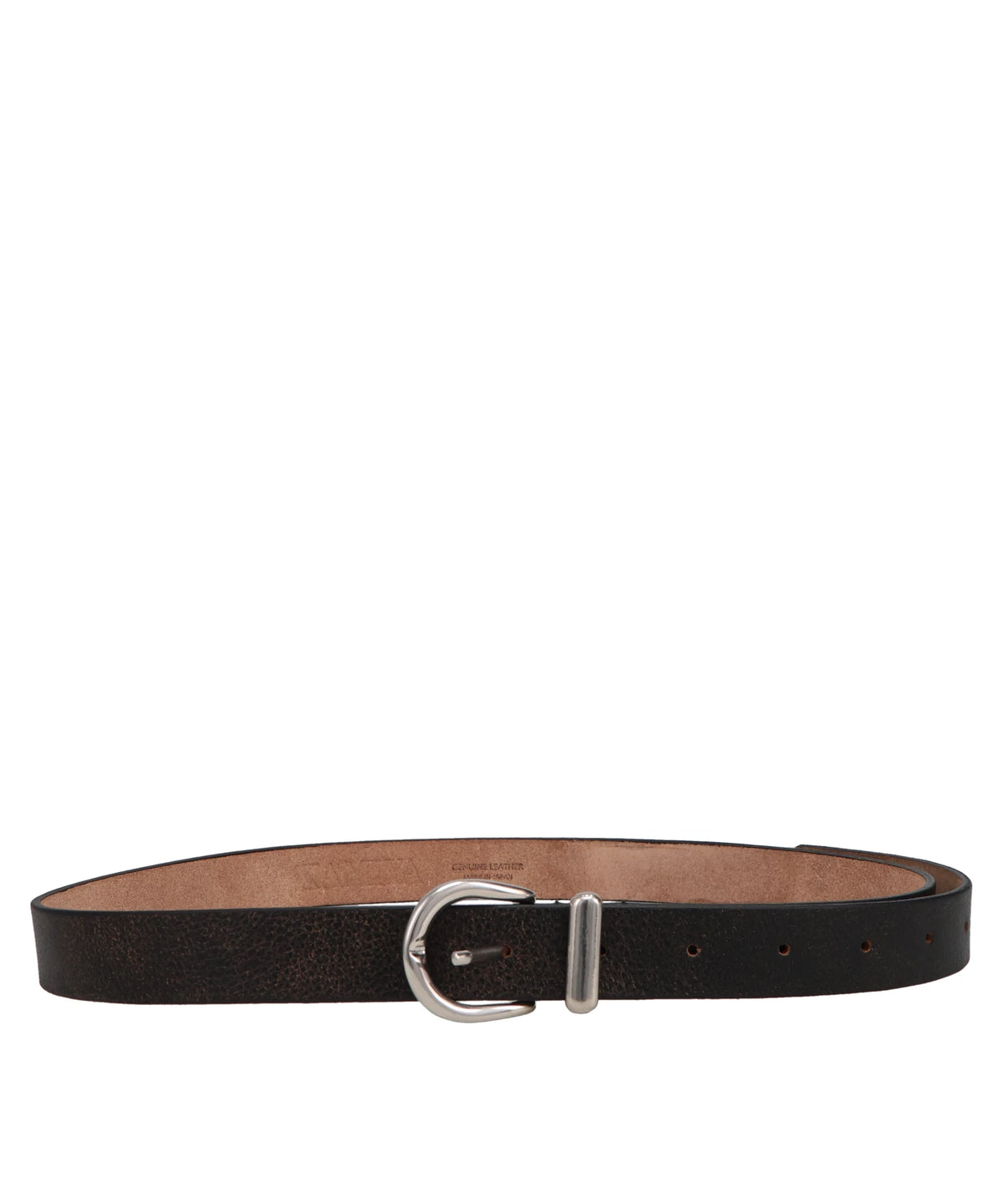 KAMIYA(カミヤ) 2026AW METAL-TIPPED NARROW LEATHER BELT G17AC204