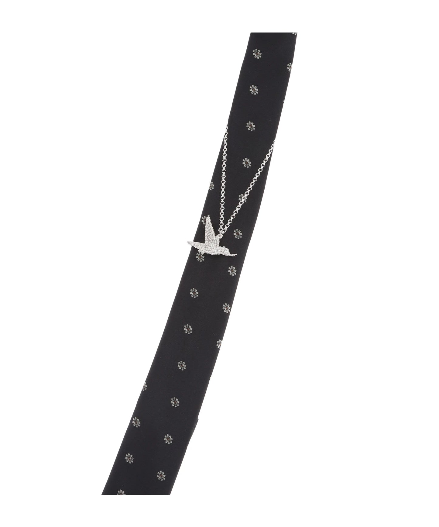 "HUMMING BIRD" EMBROIDARY FLOWER TIE