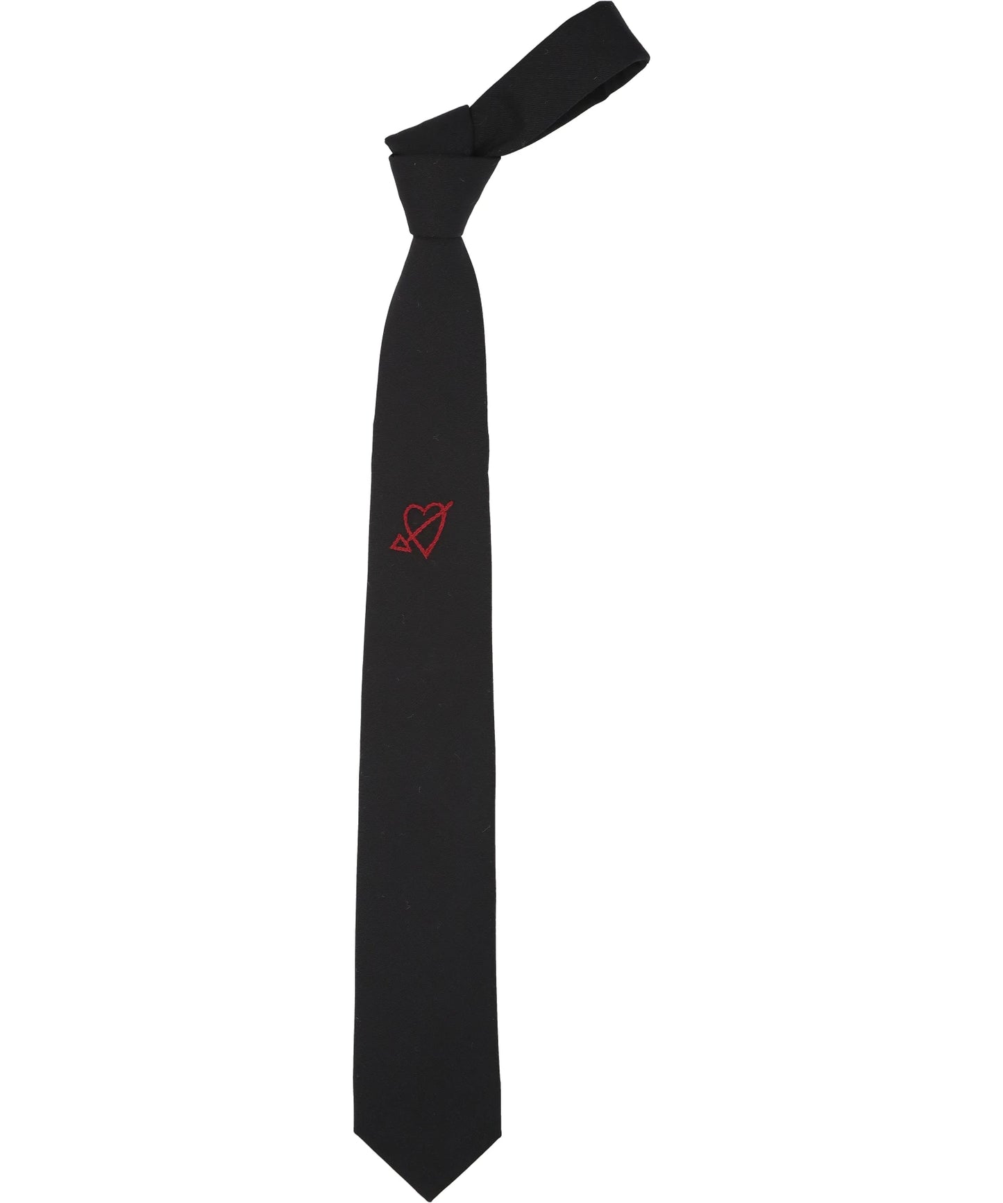 HEART EMBROIDERED TIE