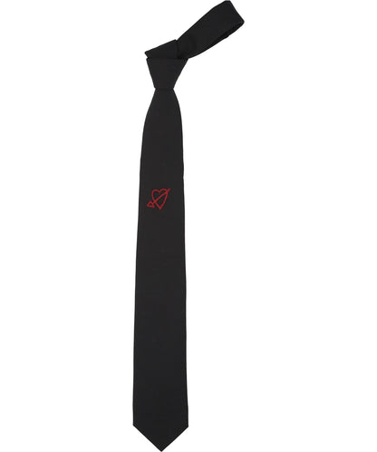 HEART EMBROIDERED TIE