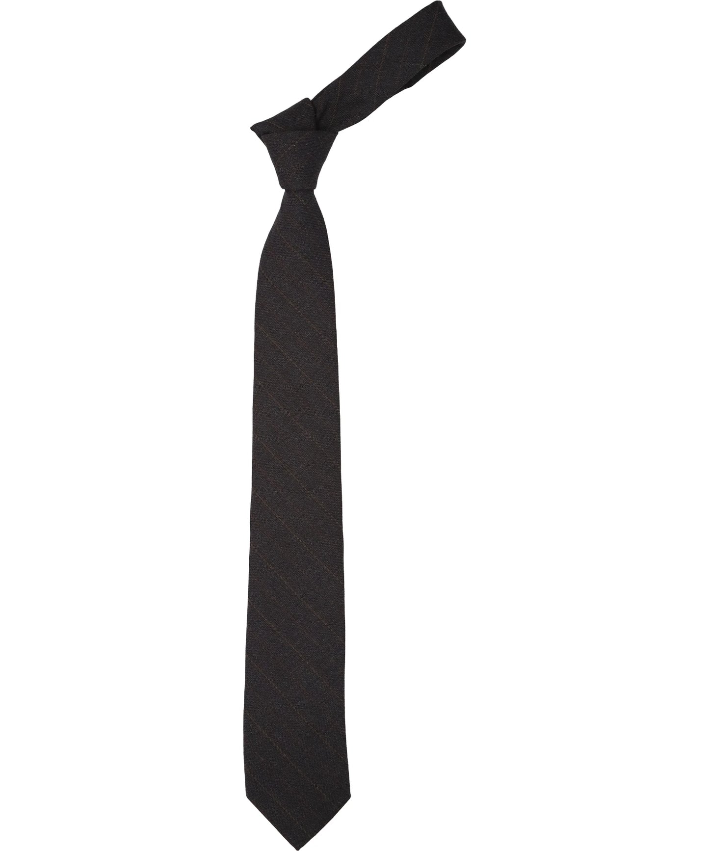 ERNEST W.BAKER CLASSIC TIE - BLACK&CAMEL STRIPE