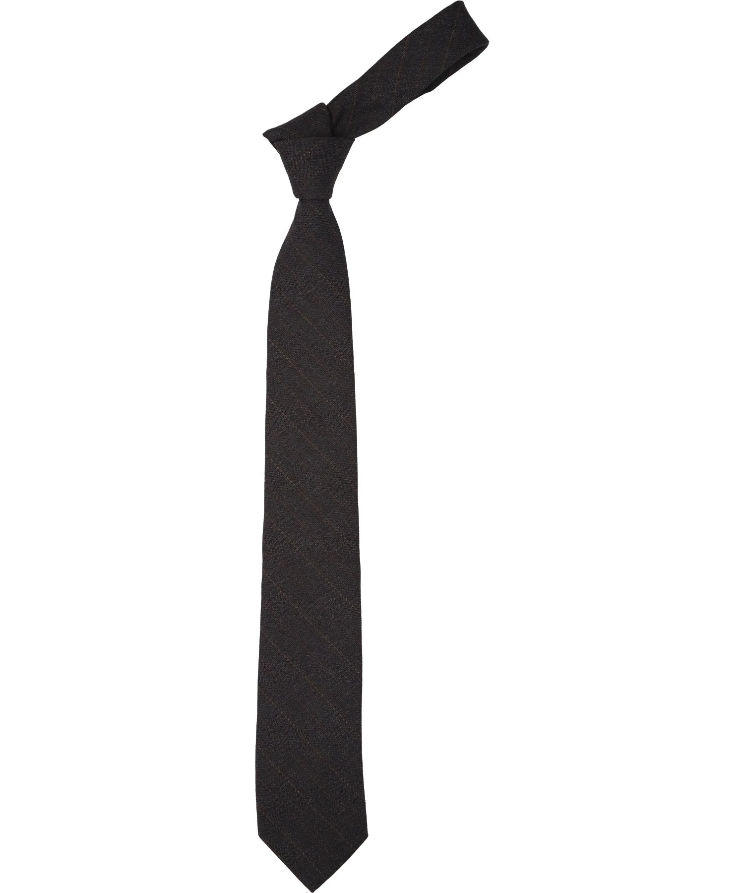 ERNEST W.BAKER CLASSIC TIE - BLACK&CAMEL STRIPE