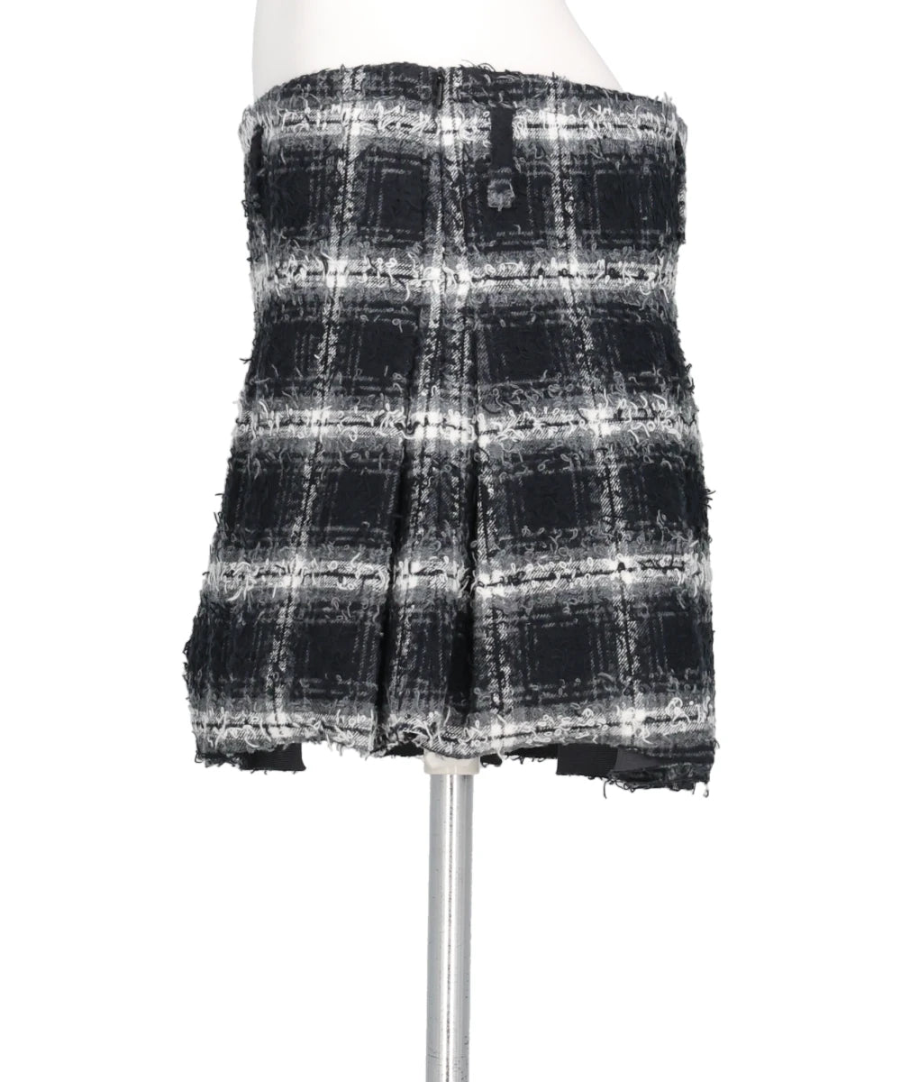 SHAGGY PLAID SKIRT