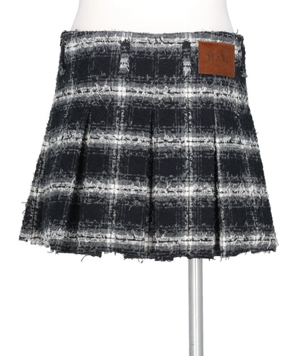 SHAGGY PLAID SKIRT