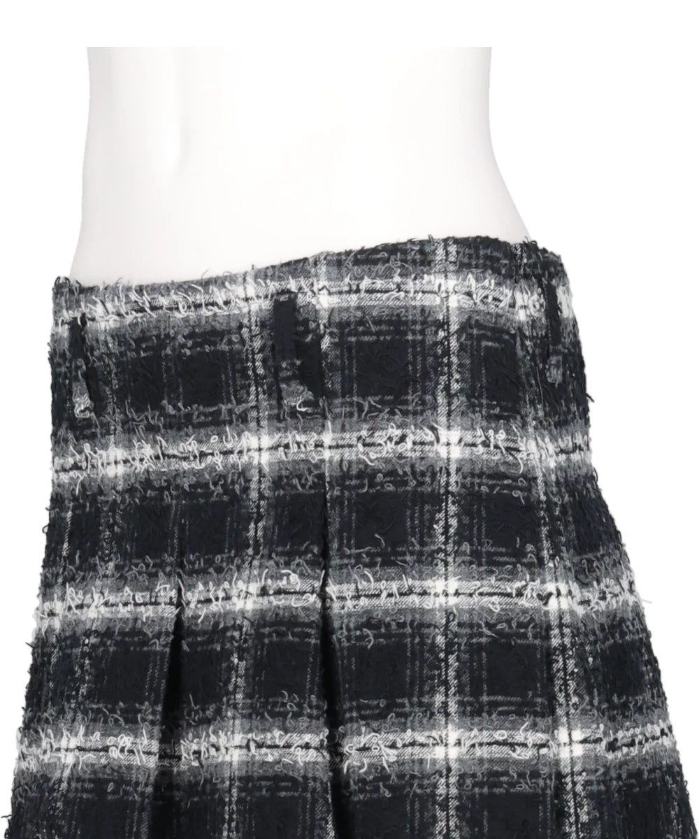 SHAGGY PLAID SKIRT