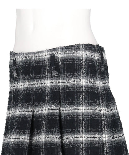 SHAGGY PLAID SKIRT