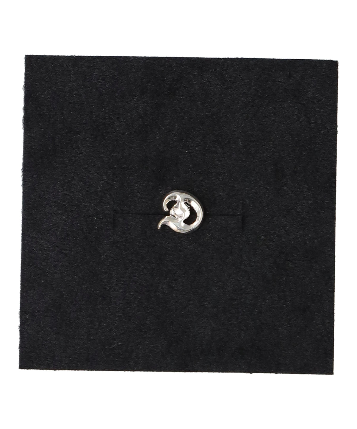 "D" SILVER EARRING