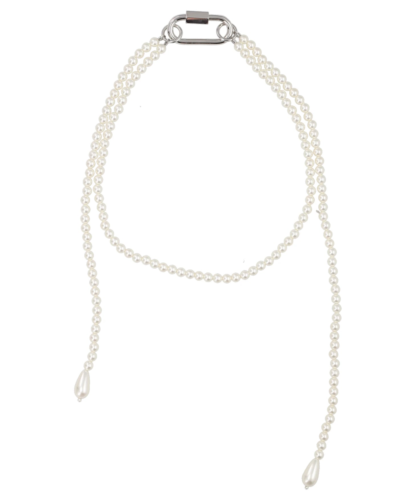 FRAGMENT PEARL CARABINER NECKLACE