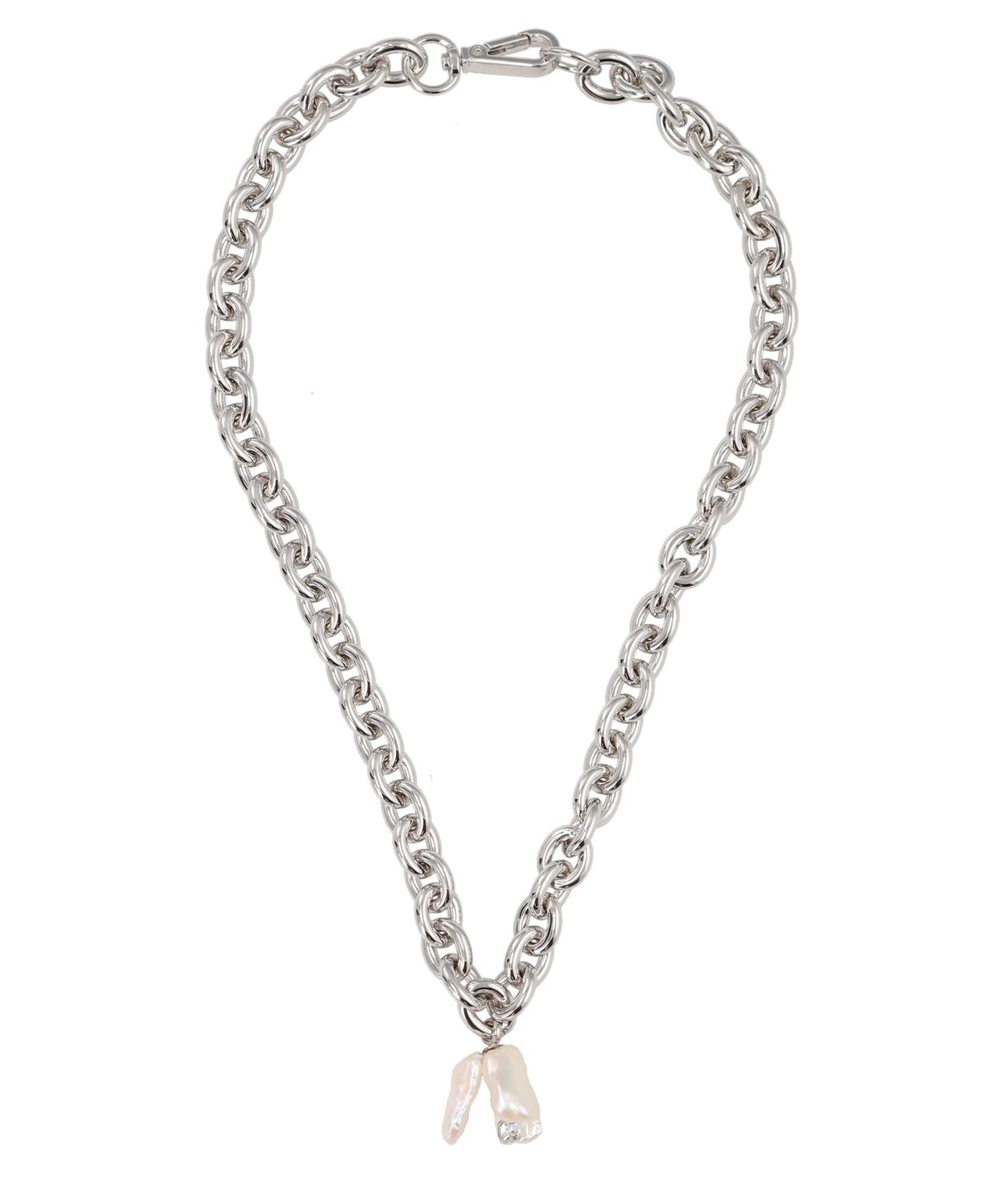 FRAGMENT PEARL CARABINER NECKLACE