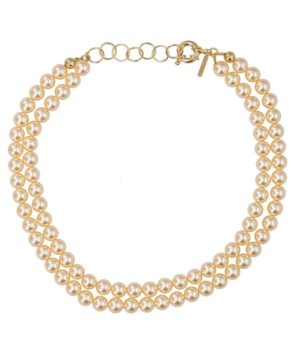 ERNEST W.BAKER GOLD PEARL NECKLACE