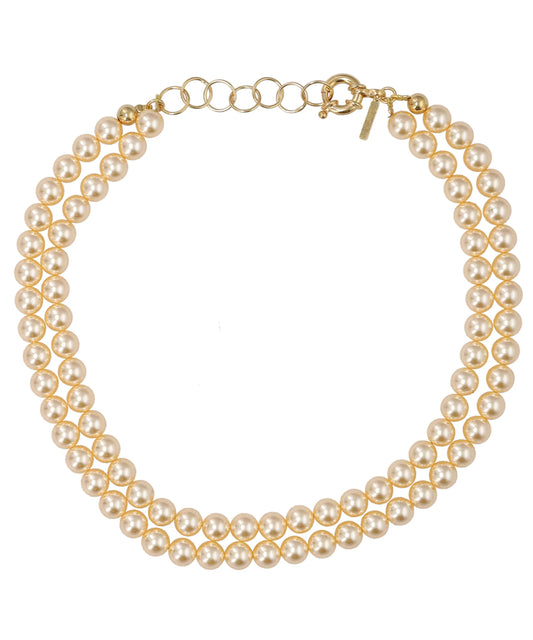 ERNEST W.BAKER GOLD PEARL NECKLACE