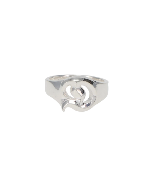 "D" SILVER RING