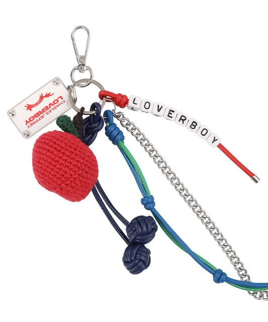 CHARACTER CROCHET BAG CHARM- APPLE GRN