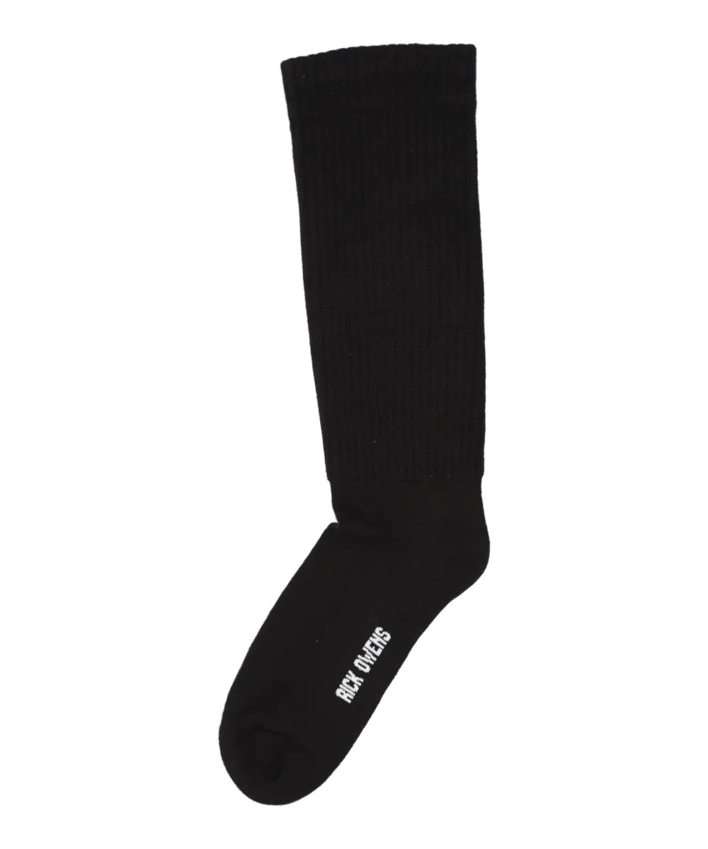 MID CALF SOCKS - BLACK/MILK