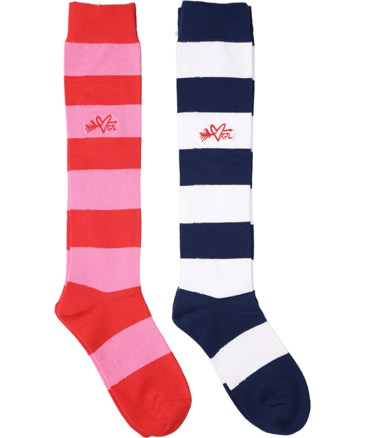 Charles Jeffrey LOVERBOY LOVERBOY SOCK-MULTIPACK- NAVY+WHITE AND CORAL+PINK BLU
