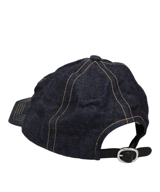 RECYCLED DENIM PENTAGON VISOR 6PANEL CAP