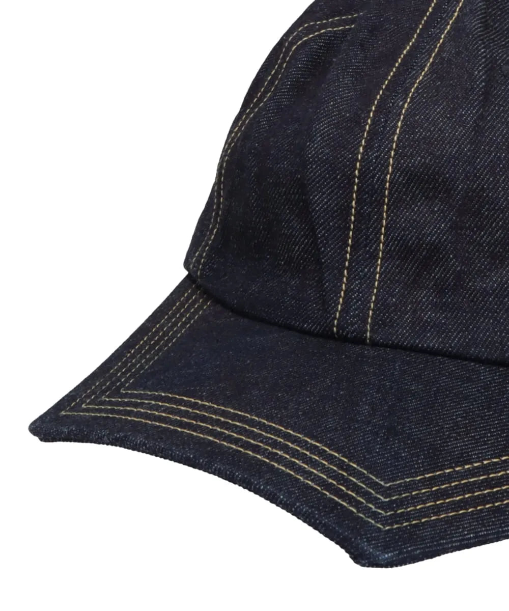 RECYCLED DENIM PENTAGON VISOR 6PANEL CAP