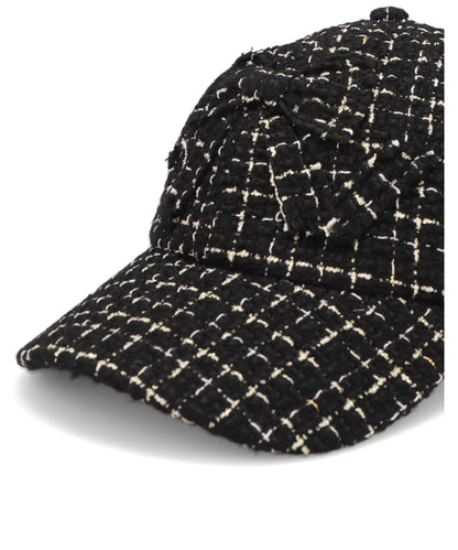 RIBBON DETAIL TWEED CAP