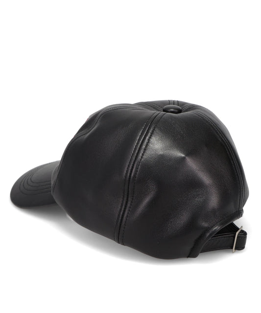 EMBROIDERED LEATHER CAP