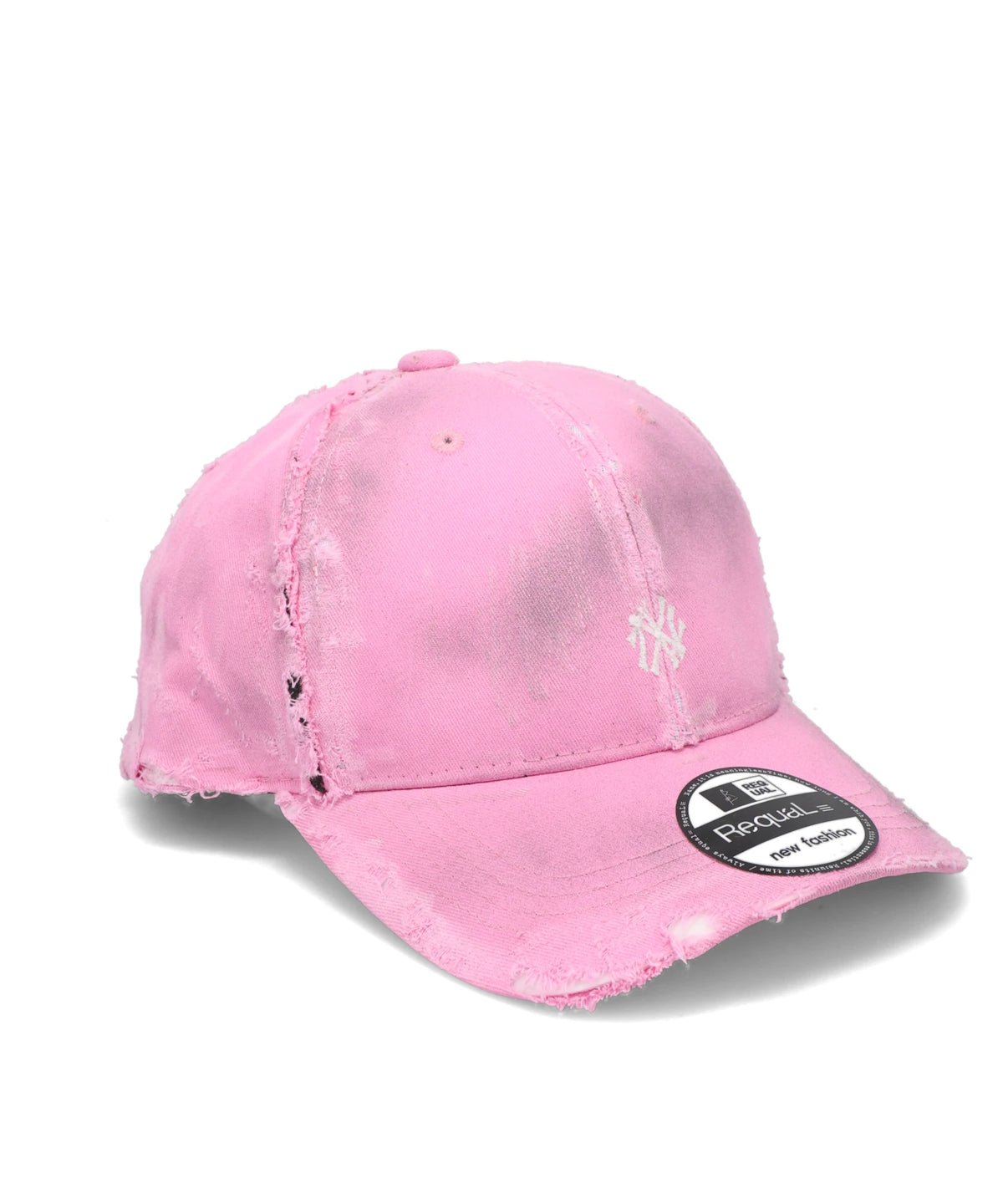BORDERS 2026ssピンク キャップ 未使用 RequaL≡(リコール) 2026AW DAMEGE CAP WITH YANKEES RQ26SS-MW-CAP