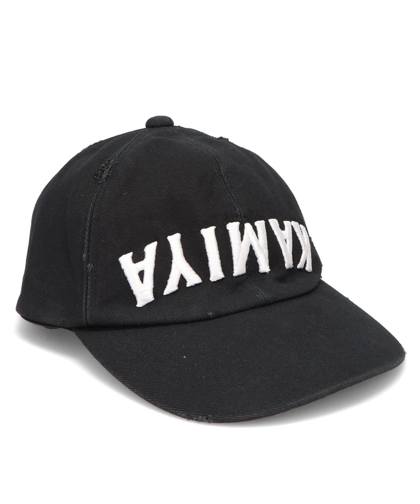 “KAMIYA” UPSIDE-DOWN DISTRESSED CAP