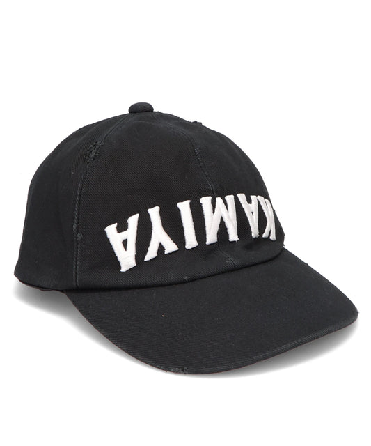 “KAMIYA” UPSIDE-DOWN DISTRESSED CAP