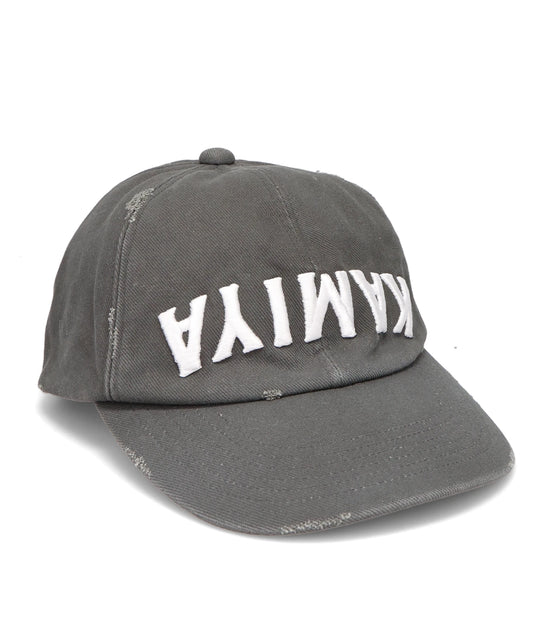 “KAMIYA” UPSIDE-DOWN DISTRESSED CAP
