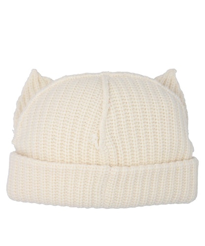 CHUNKY EARS BEANIE- ECRU