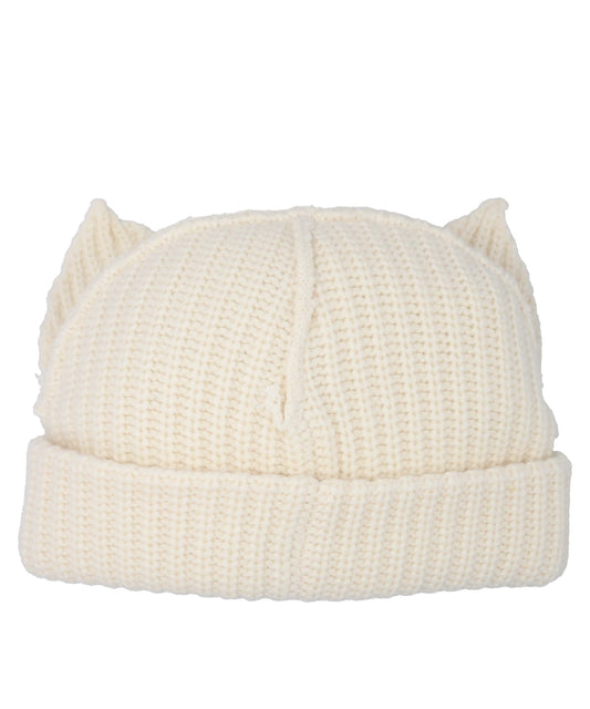 CHUNKY EARS BEANIE- ECRU