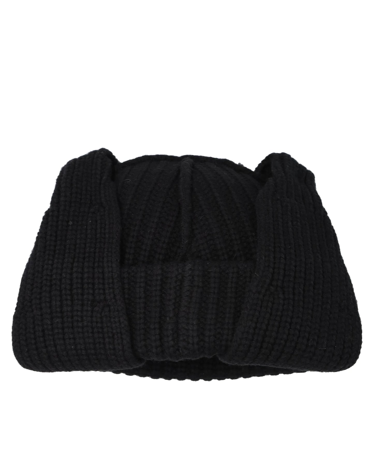 CHUNKY RABBIT BEANIE- BLACK