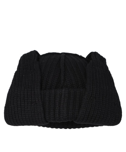 CHUNKY RABBIT BEANIE- BLACK