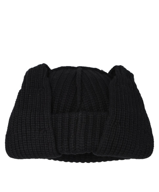 CHUNKY RABBIT BEANIE- BLACK